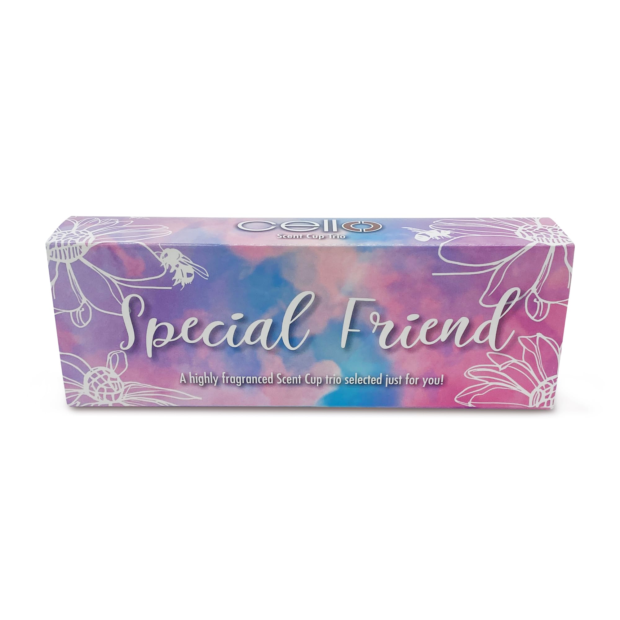 Cello Scented Candle Trio Gift Set - Special Friend 3 Tealight Fragrant Candles for Women, Birthday, Christmas & Friendship Long-Lasting Home Fragrance Present