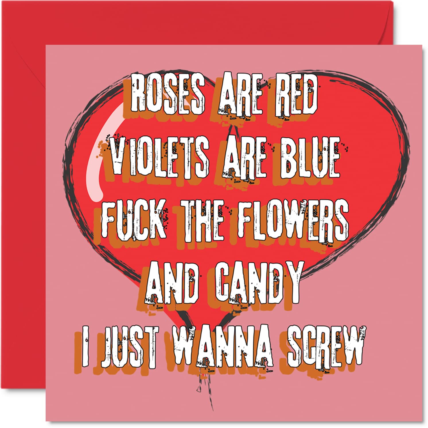 Rude Valentines Card for Boyfriend Girlfriend Wife or Husband