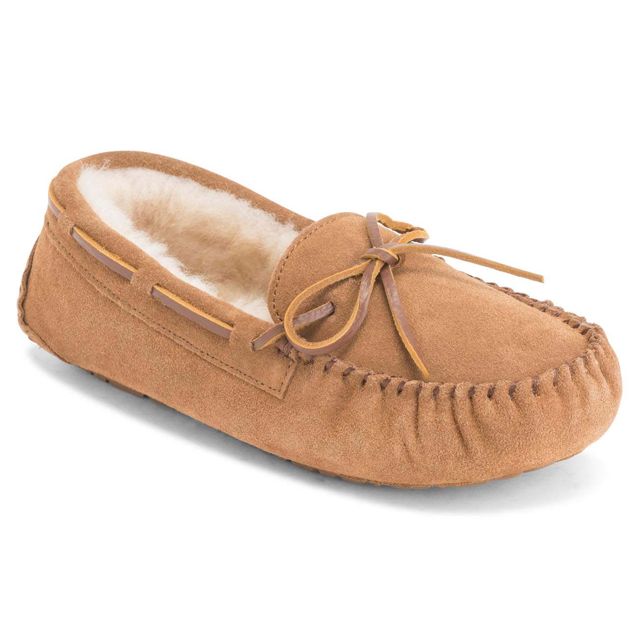 Polar Womens Moccasins Real Suede Australian Loafers Slippers - 5 - TAN38 YC0225