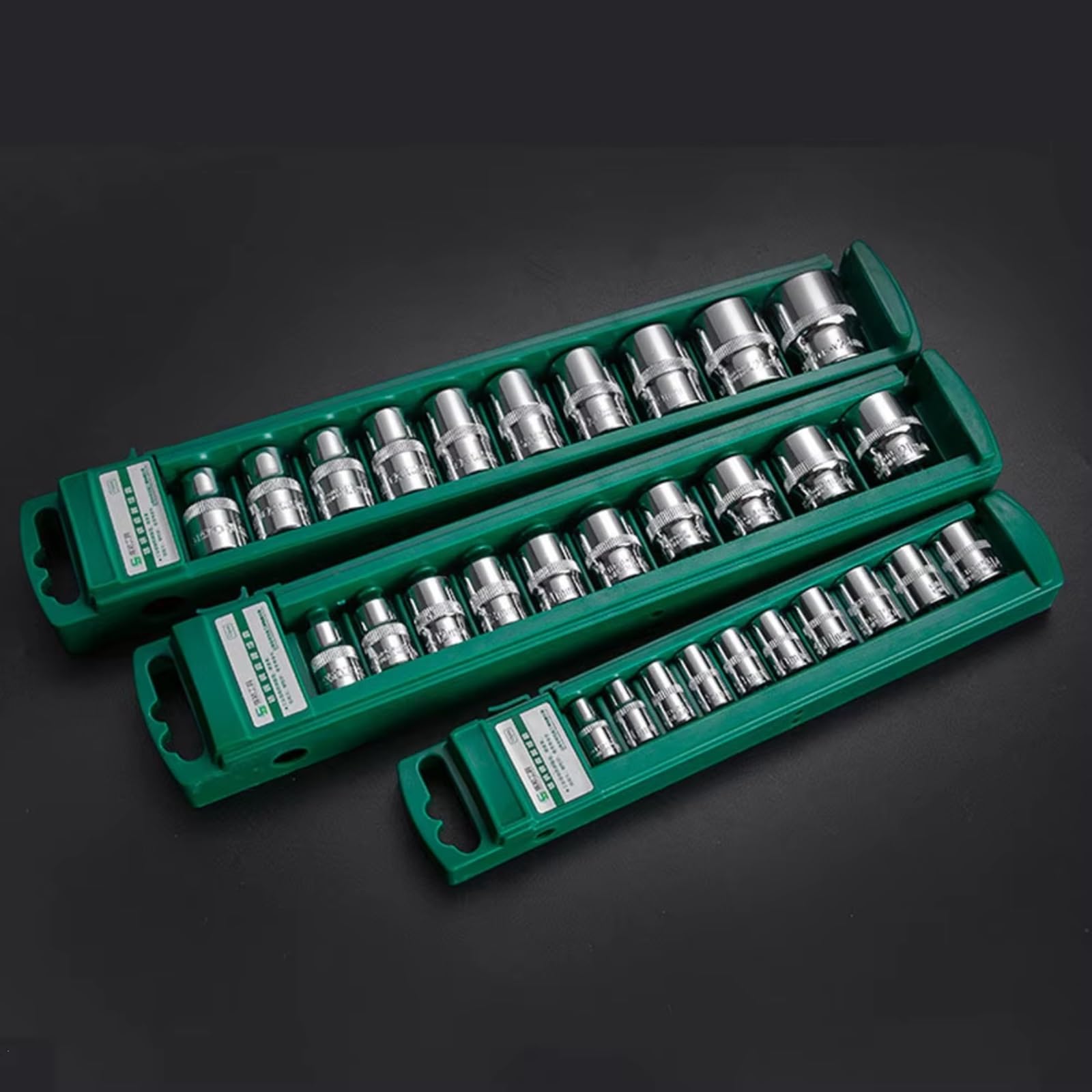 Juego Llaves Vaso Juego Cabeza Llave Tubo Hexagonal 1/4 3/8 1/2 Vaso Corto Largo Funda Para Conductor Tuerca Profunda Herramienta Trinquete Con Extremo Llave Inglesa(Short 10pcs 10mm)