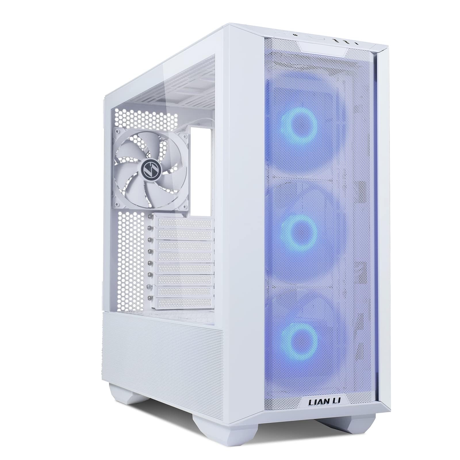 LIAN LI LANCOOL III E-ATX PC Case, Spacious RGB Gaming Computer Case with Hinged Tempered Glass Doors, Fine Mesh Panels, 4x140mm PWM Fans Pre-Installed High Airflow Chassis (White)