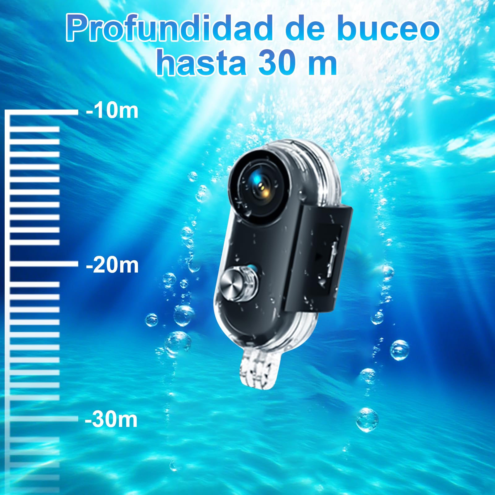 Portátil Cámara Deportiva WiFi, ‌Mini Action CAM 1080P, Cámara Acción Impermeable 30M con Gran Angular 120° para Moto/Buceo/Ciclismo, 120 Min Autonomía, Ideal para Deportes Extremos 2026