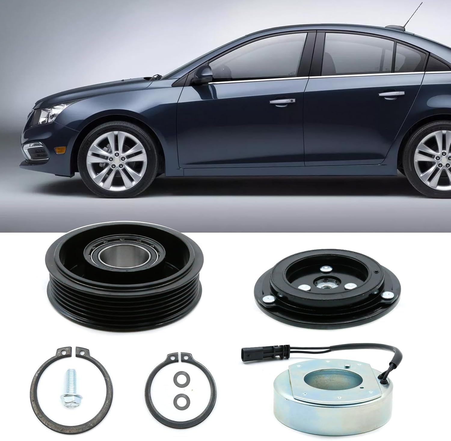13414019 AC Compressor Clutch Kit, Replacement for Chevrolet Cruze 1.4L 2012-2015, Replaces 13385464 39133197