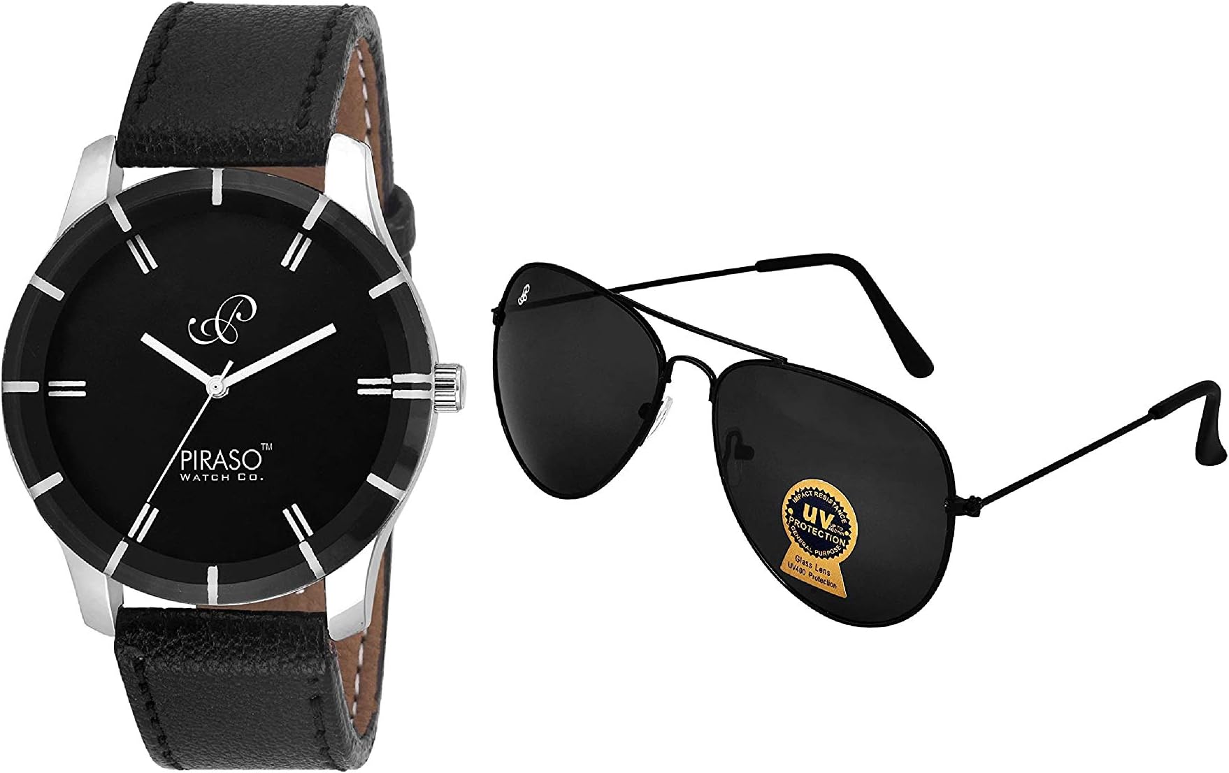 PIRASOCombo Pack Buy Watch & Get Sunglass Free for Boys & Men's 9109-S