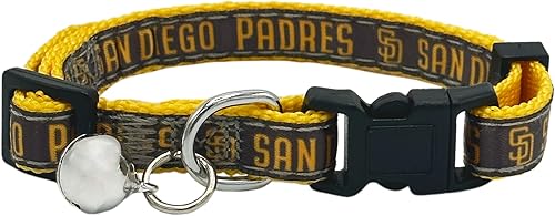 Miniatura 47 de MLB CAT Collar de satén de Los Angeles Angels, collar de equipo de béisbol para perros y gatos. Un collar de gato brillante y colorido con colgante