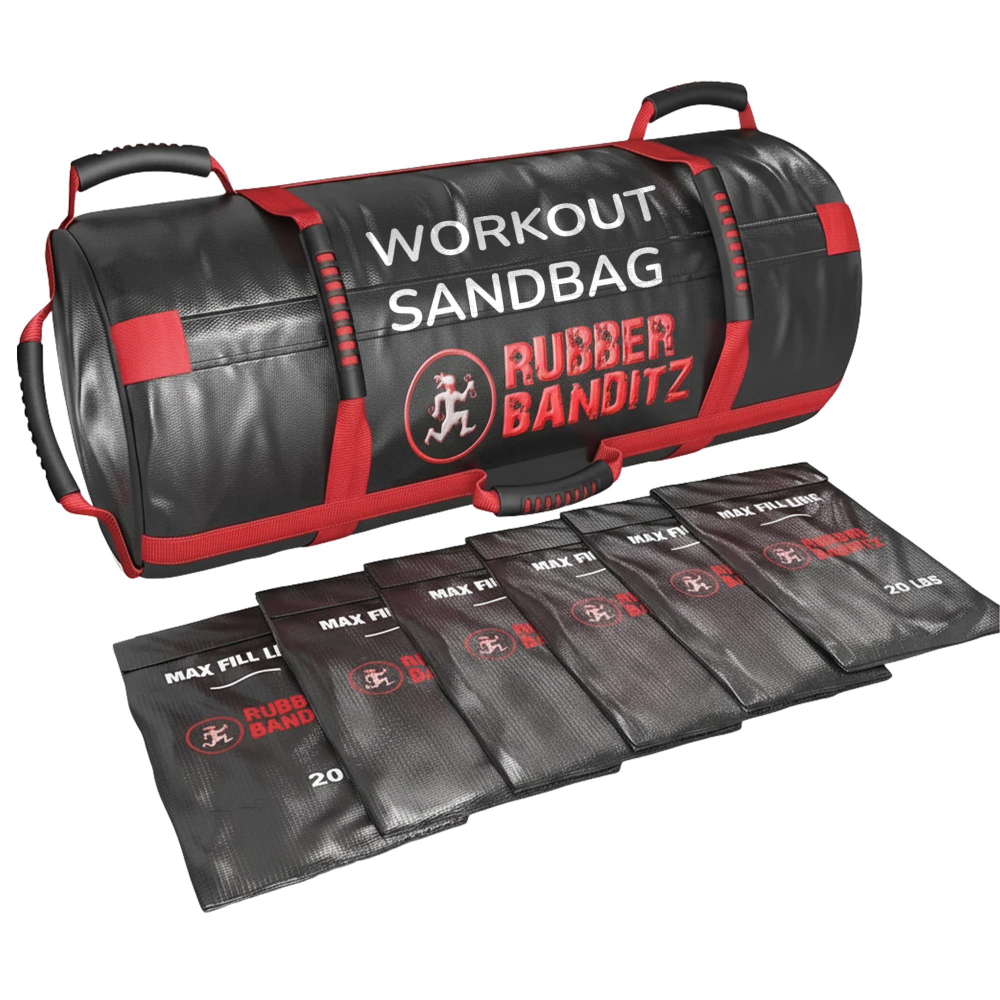 Rubberbanditz Workout Sandbag for Fitness - Reinforced Heavy Duty 50 lb Weight Sand Bag, Ideal for Crossfit, Cross-Training, Military Conditioning and Exercise-image-14