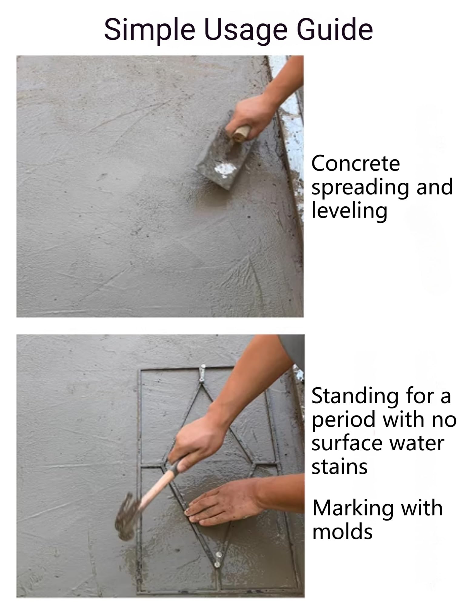 Molde de hormigón para pavimento y patio, duradero y fácil de usar, ideal para pasarelas de jardín y paisajismo