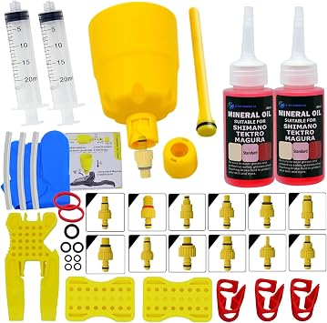 CYCOBYCO Universal Bicycle Hydraulic Disc Brake Bleed Kit - Compatible with Shimano Tektro Magura Hayes Formula Hope Giant and Other High-Performance Brake Systems