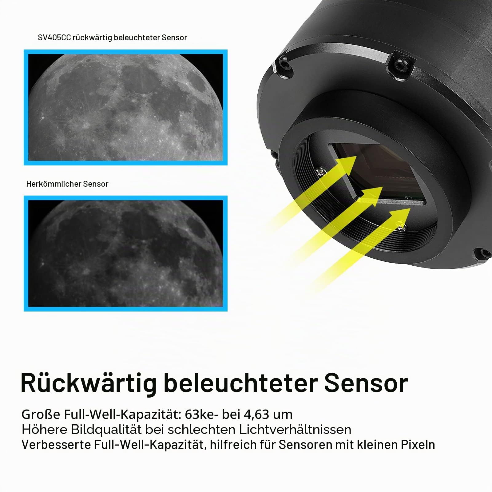 SVBONY SV405CC Deep Sky Kameras, TEC Farb Astrokamera Gekühlt OSC, 11,7 MP IMX294 CMOS USB3.0 AR Beschichtete Astronomiekamera, Teleskop Okular Kamera für Deep Sky Astrofotografie