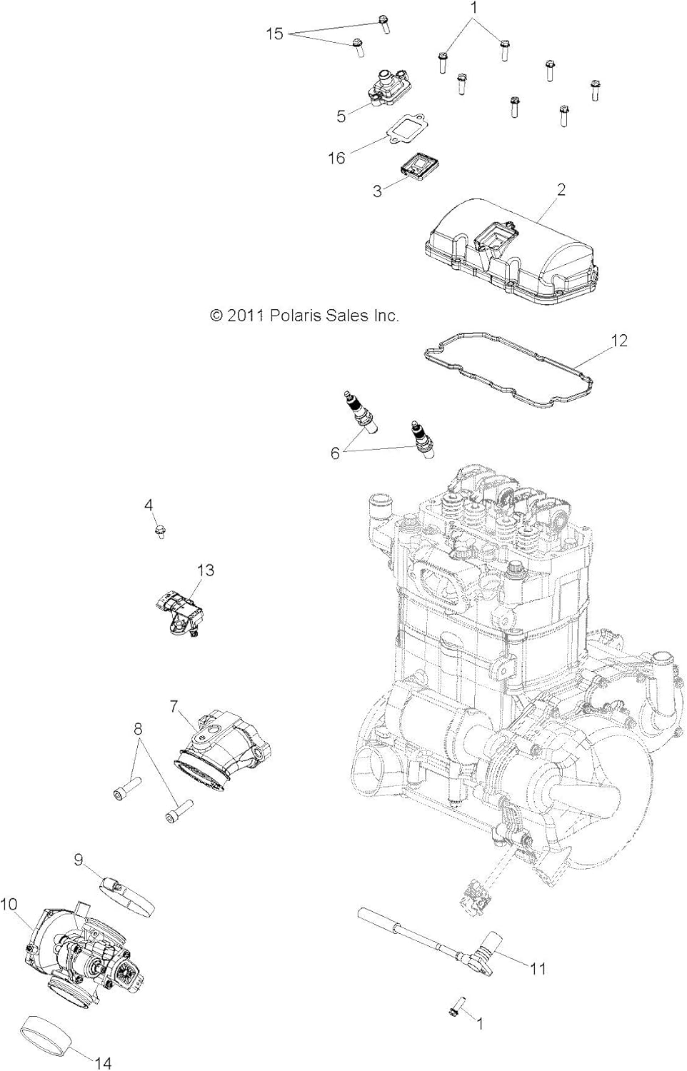 Polaris Valve Cover Seal, for specific RZR 800 and RANGER 800 models, Leak-Free Seal, Optimal Engine Performance and Protection, Genuine OEM - Part 5413874