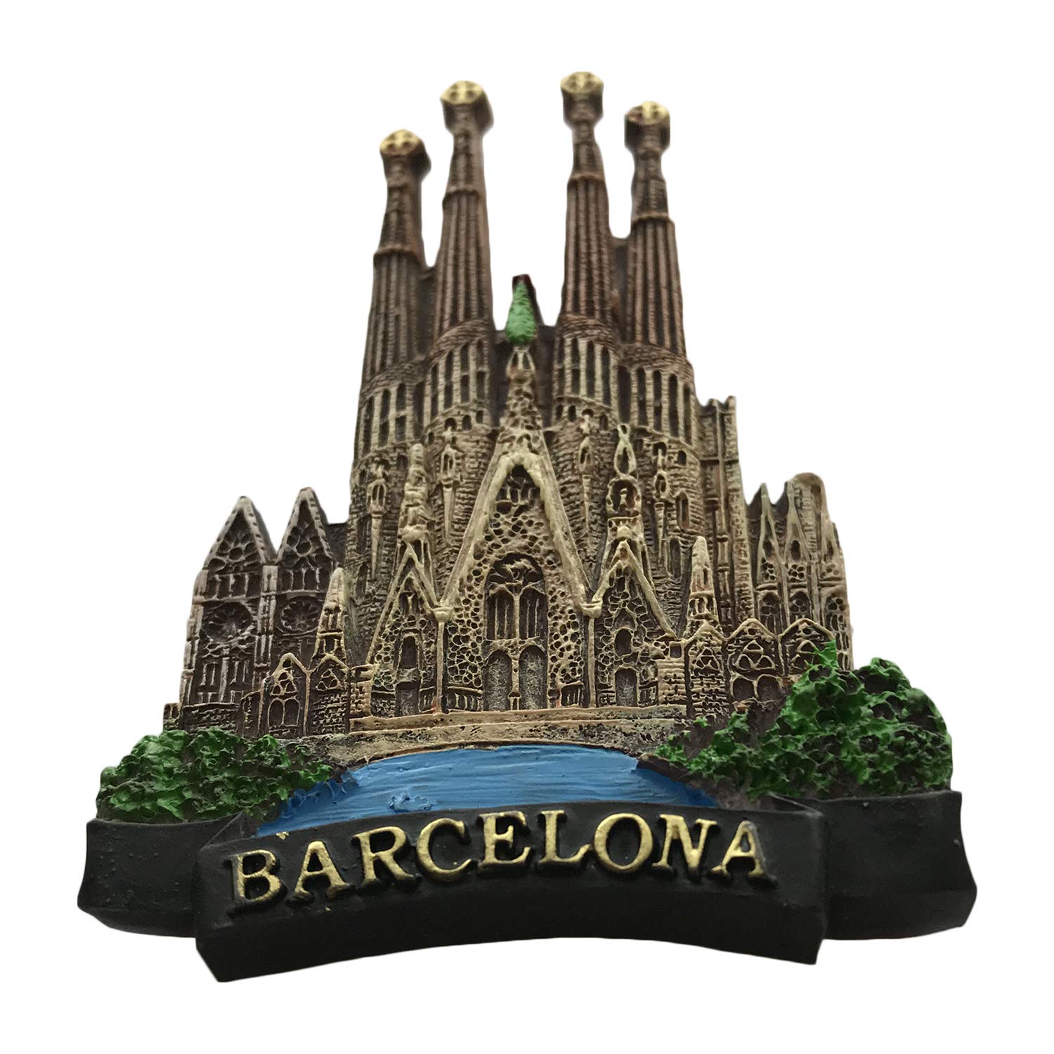 Magnete Frigorifero 3D Barcellona Spagna - Souvenir Turistico In Resina - Regalo Artigianale Per Collezionisti E Decorazione Casa - 2