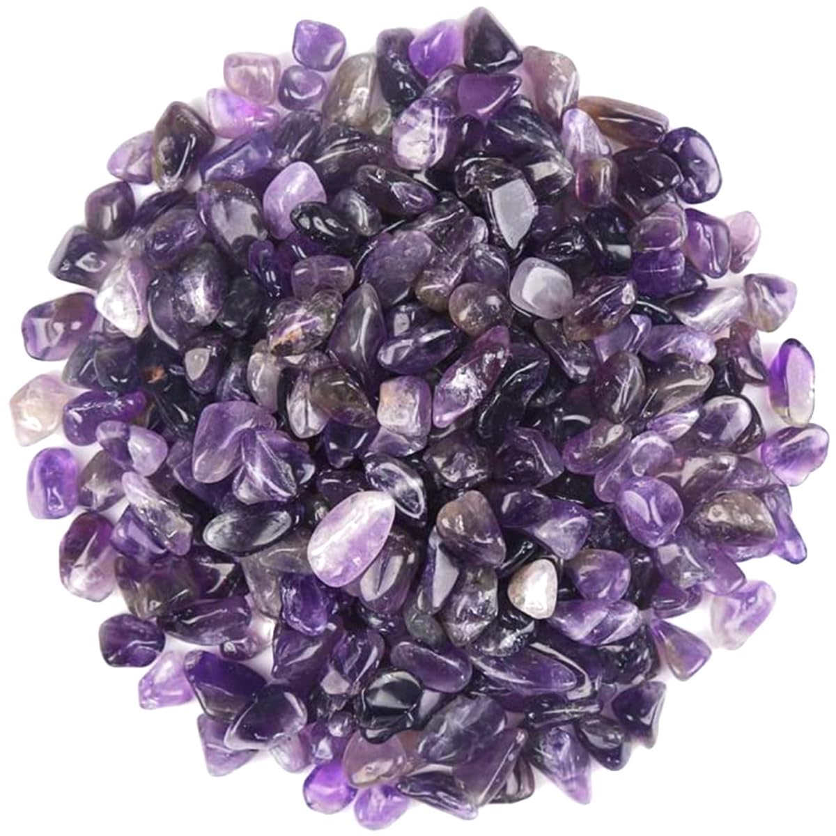 WAYBER 1 Lb/460g Natural Purple Amethyst Quartz Crystal Stones Irregular Decorative Pebble Rock Sand for Aquarium/Fish Turtle Tank/Vase Fillers/Air Plants/Succulent Plants Decor (Fill 1 Cup)