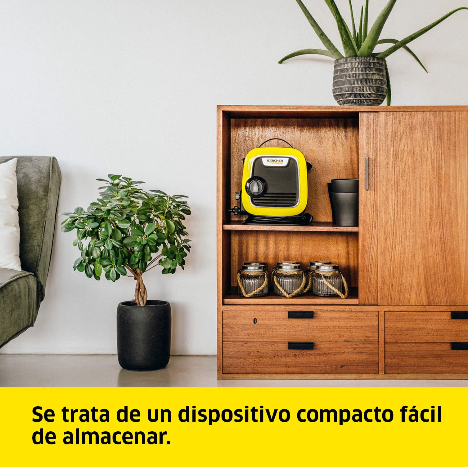 Kärcher Hidrolimpiadora K Mini, presión: máx. 110 bar, caudal: 360 l/h, rendimiento de superficie: 20 m²/h, filtro de agua, peso: 3,9 kg, pistola y tubo de alta presión, lanza Vario Power Jet