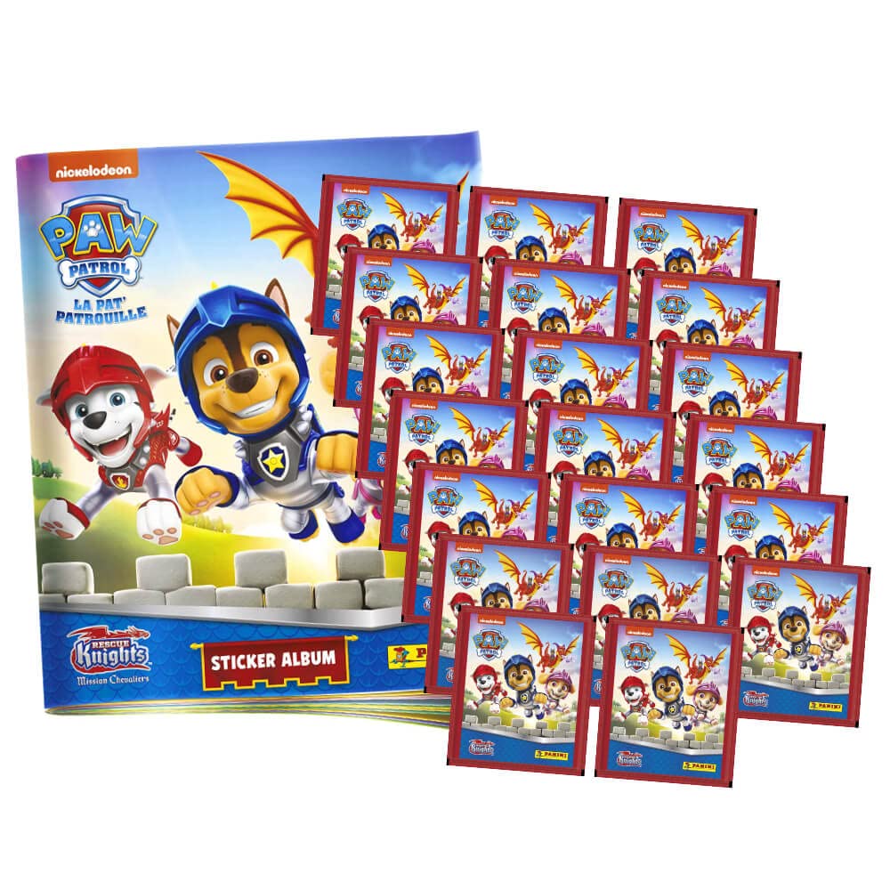Panini Pat’ Patrouille Rescue Knights 2023 – 15 Sachets + 10 Pochettes !