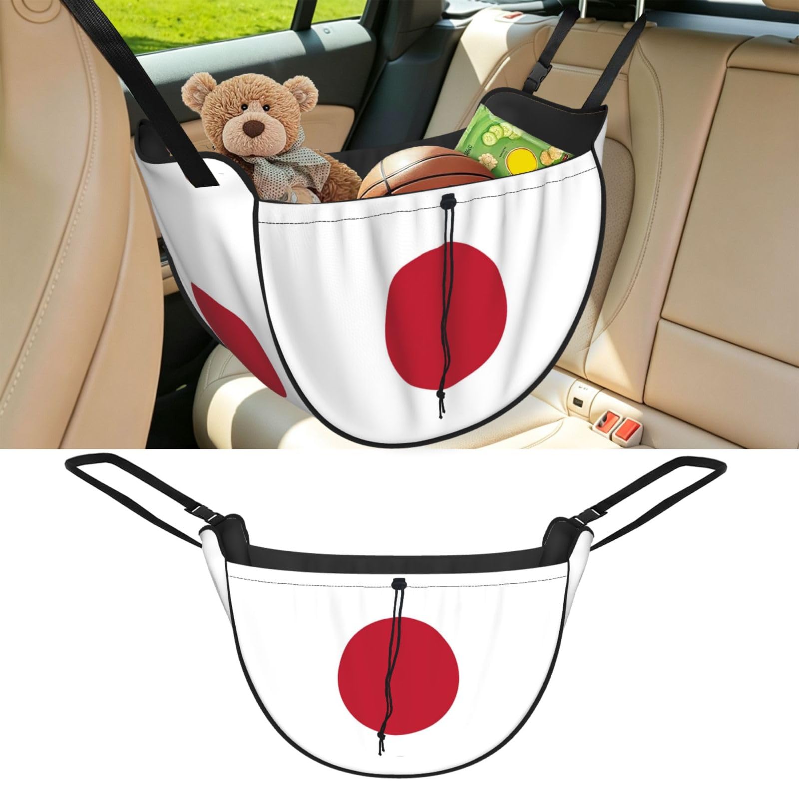 CNTDBU Flag of Japan Car Seat Organizer-Backseat Storage Bag for Travel