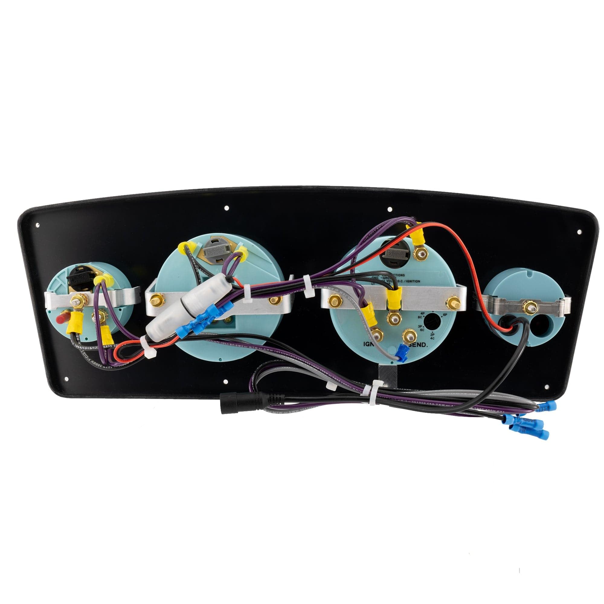 DeckMate Large Pontoon Gauge Panel - Carbon Fiber