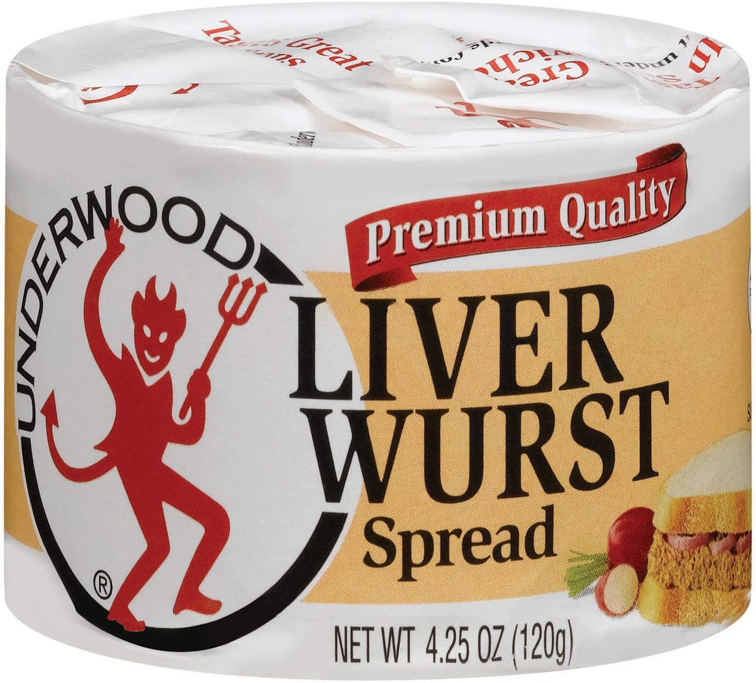 Underwood Liver Wurst Spread, 4.25 Ounce (Pack of 24)