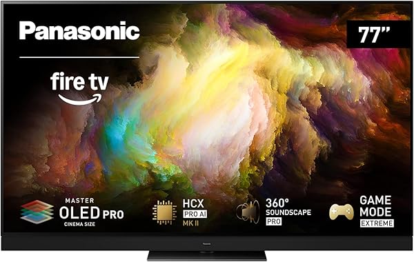 Panasonic Z8 Series (2025) 77-inch OLED 4K Ultra HD Smart Fire TV, Dolby Vision IQ, HDR10+ Adaptive, 144Hz Refresh Rate, Hands-Free Alexa 77Z8BAP