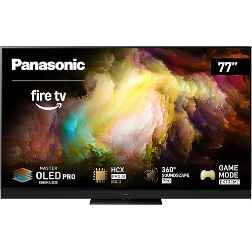 Panasonic Z8 Series (2025) 77-inch OLED 4K Ultra HD Smart Fire TV, Dolby Vision IQ, HDR10+ Adaptive, 144Hz Refresh Rate, Hands-Free Alexa 77Z8BAP