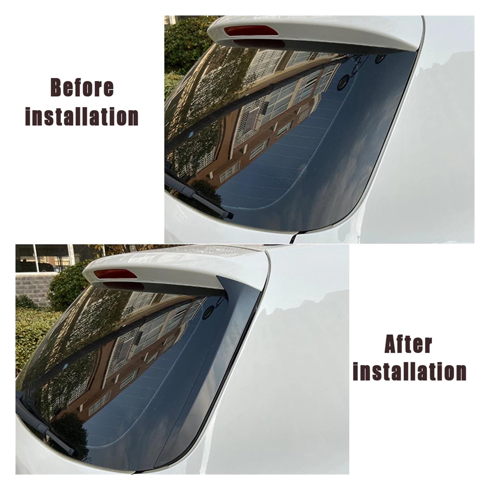 Spoiler dachowy Para tylnego okna boczny spojler Canard Splitter tapicerka zamiennik pasuje do Tiguan MK1 2007-2016