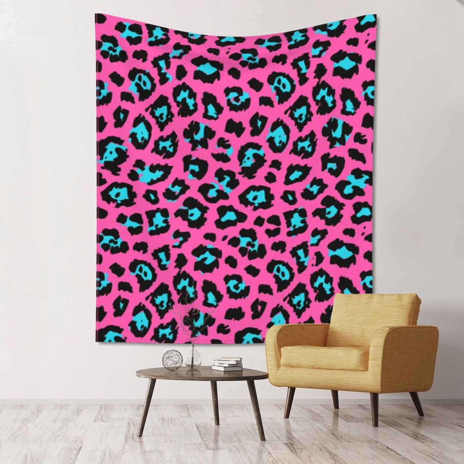 WKSGDSG Large Wall Hanging, Machine Washable Tapestry For Dorm Room, Cute Leopard, Lightweight Polyester Wall Art For Bedroom Living Room, 152x130cm