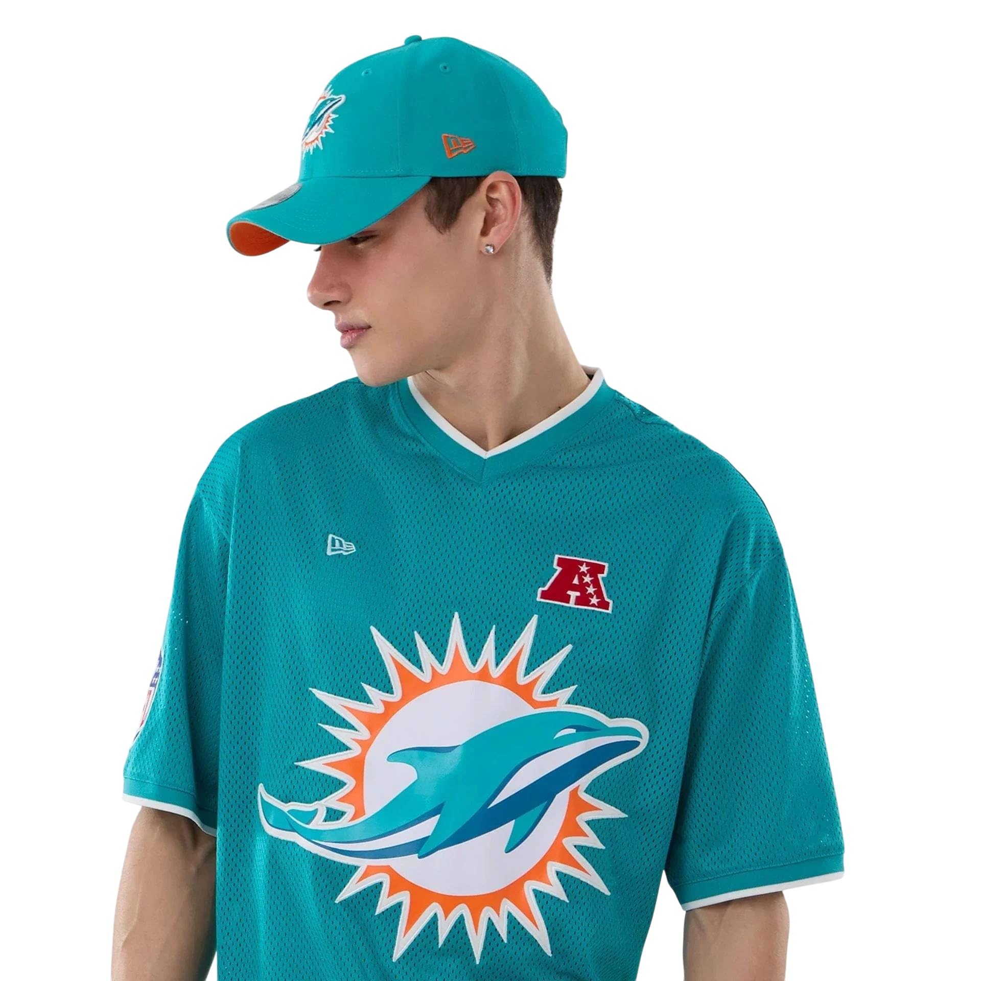 New Era Maglietta Oversize Miami Dolphins NFL Turchese Adulto