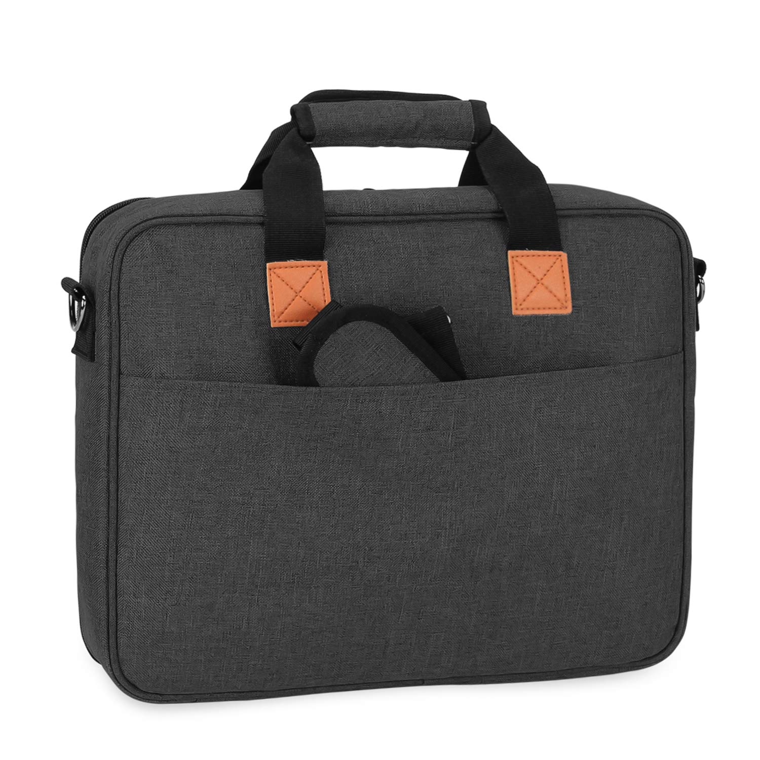 Luxja Tasche für Stickerei Set, Kreuzstich Zubehör Tasche, Stickerei Tasche für Stickrahmen, Farbfäden, Stickgarn und andere Stickerei kit, Schwarz