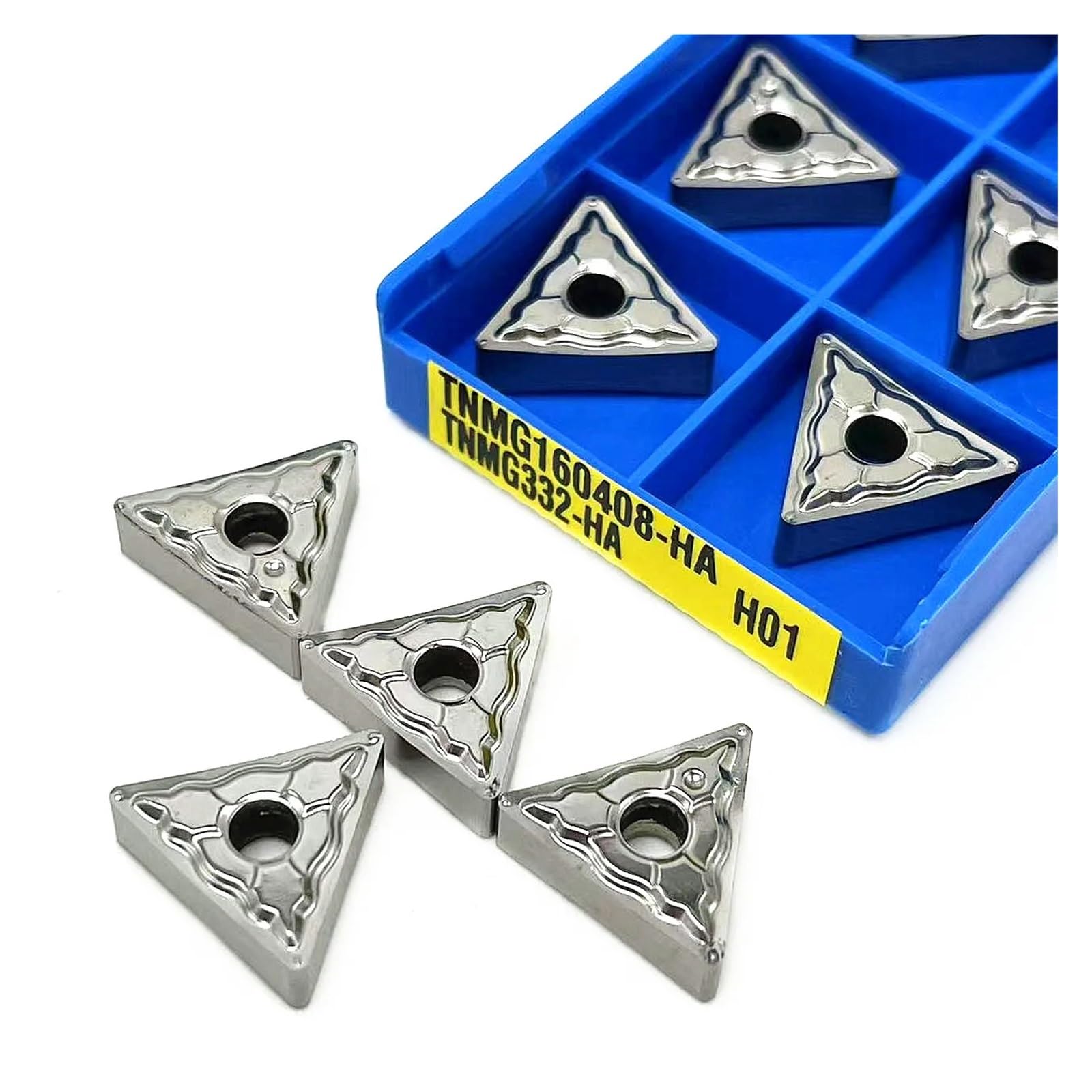 10 SZTUK TNMG160402 TNMG160404 TNMG160408 HA H01 Zewnętrzne narzędzie tokarskie CNC Wkładki aluminiowe do cięcia(TNMG160408-HA H01)