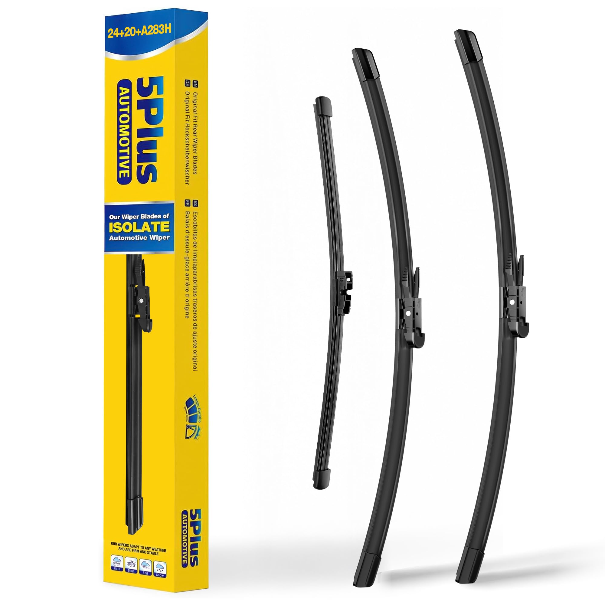 5 PLUS Custom-Fit Wipers fits 2020-2026 Ford Escape Windshield Wipers
