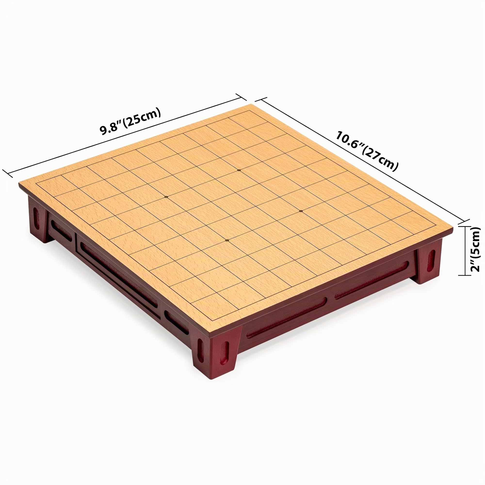 Yellow Mountain Importa Juego de Ajedrez Japonés Shogi - Tablero de Madera con Cajones Y Piezas de Juego Tradicionales de Koma