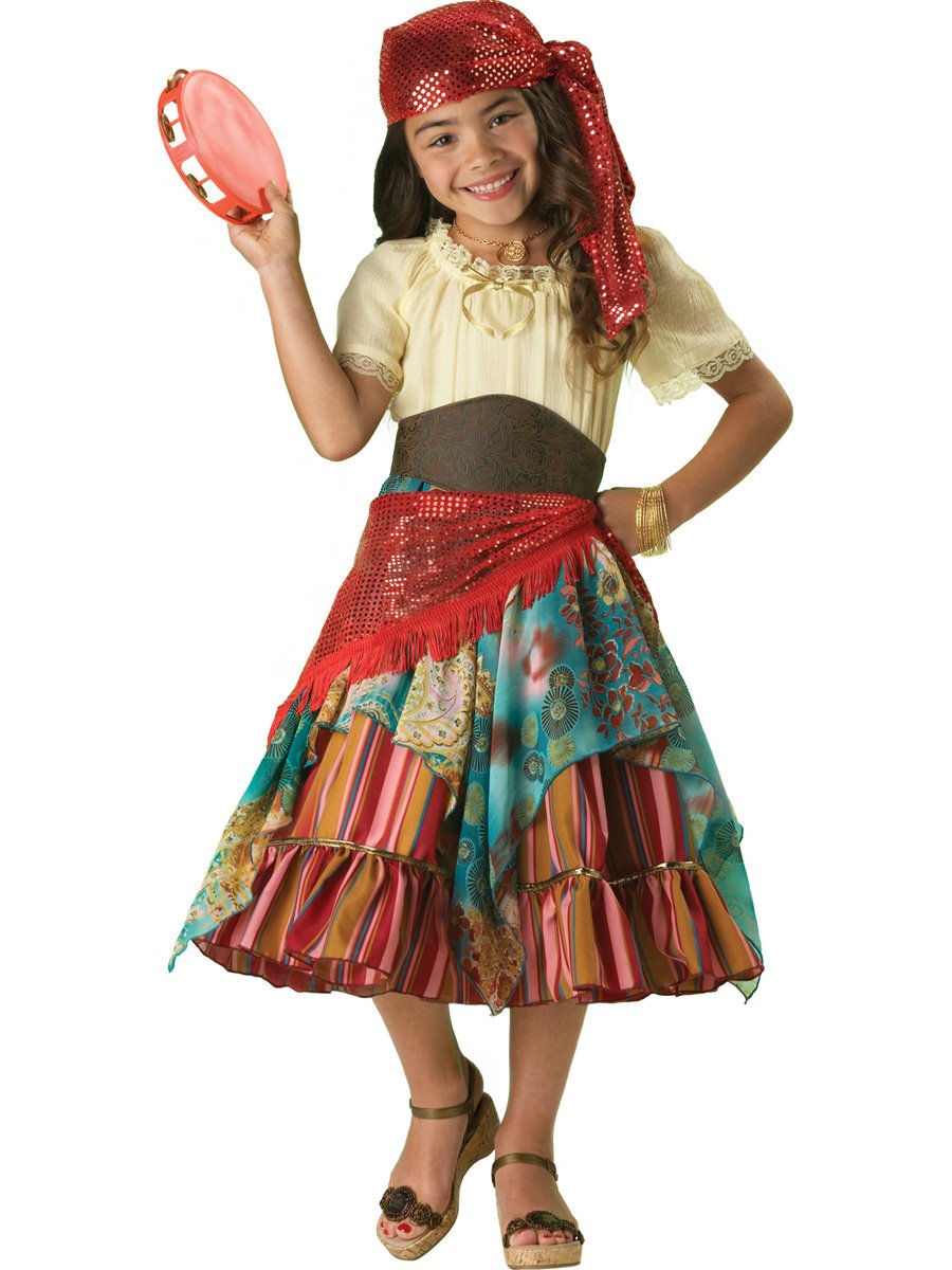 InCharacter Costumes, LLC Girls 2-6X Fortune Teller Dress Set, Multi Color, Small