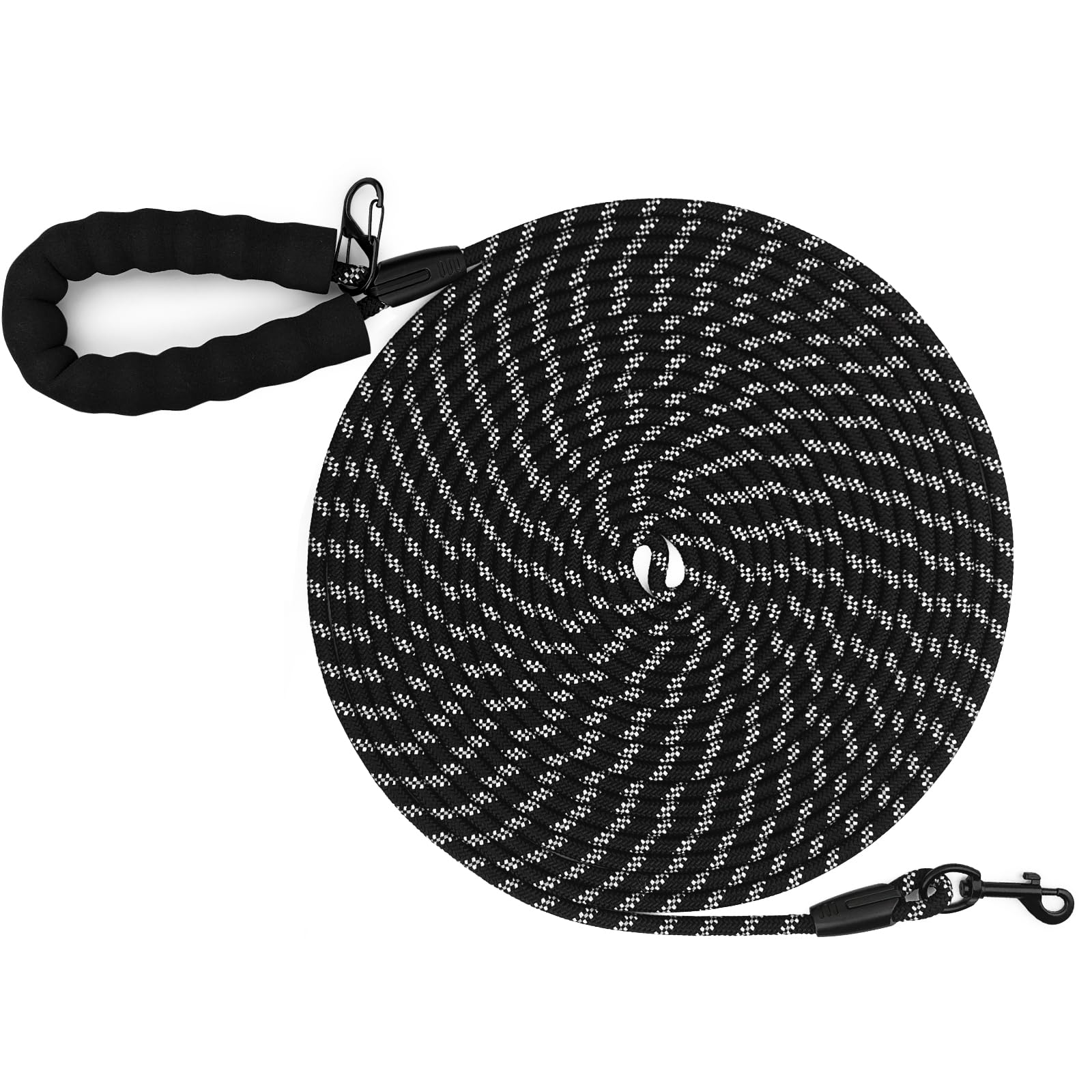 Guinzaglio per Cani Addestramento, Lungo Nylon Guinzaglio Cani Resistente Leggero con Impugnatura, Riflettente Lunghina Cane Custodia Portabile, Resistente e Leggero Adatto per Tutti i Cani (5M/16FT)
