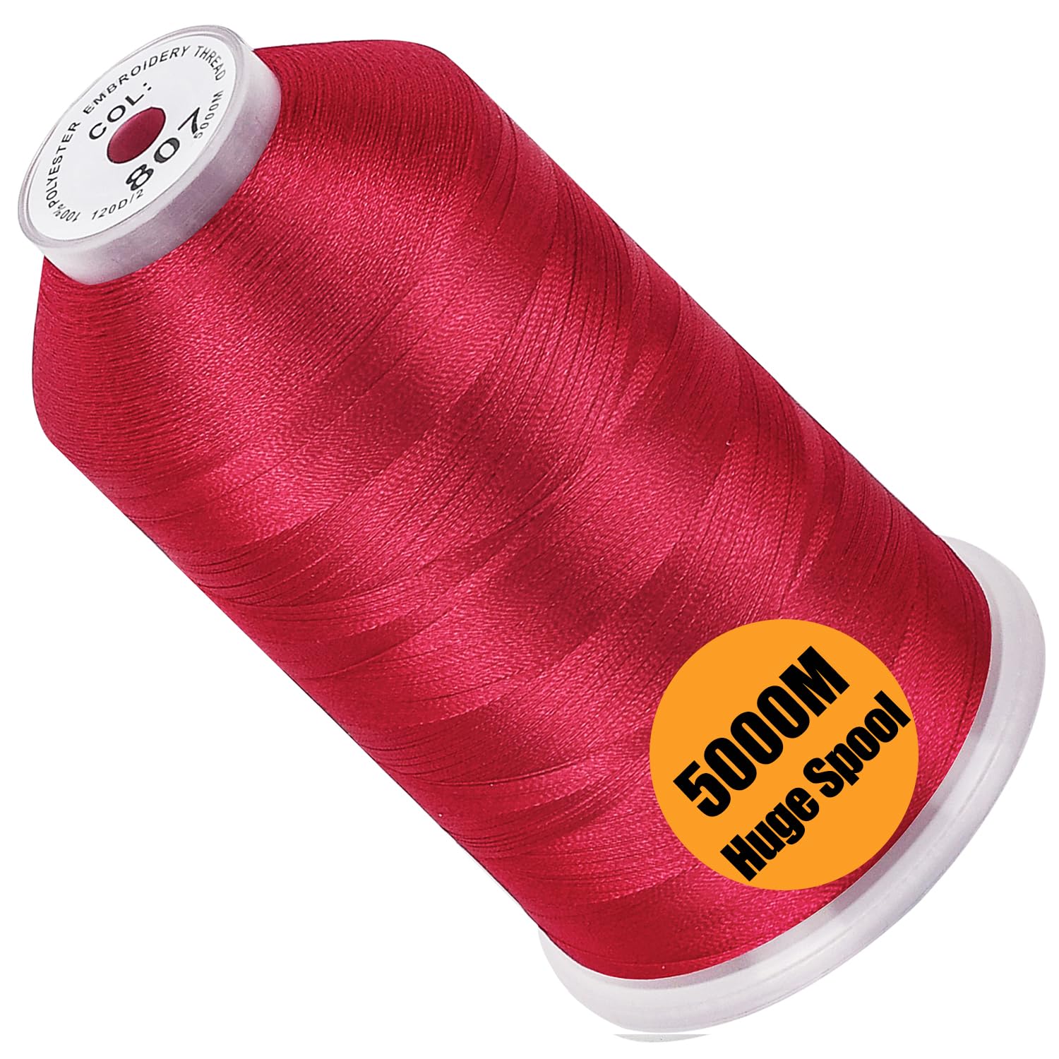 New brothread 5000M Huge Spool Embroidery Machine Thread - Carmine