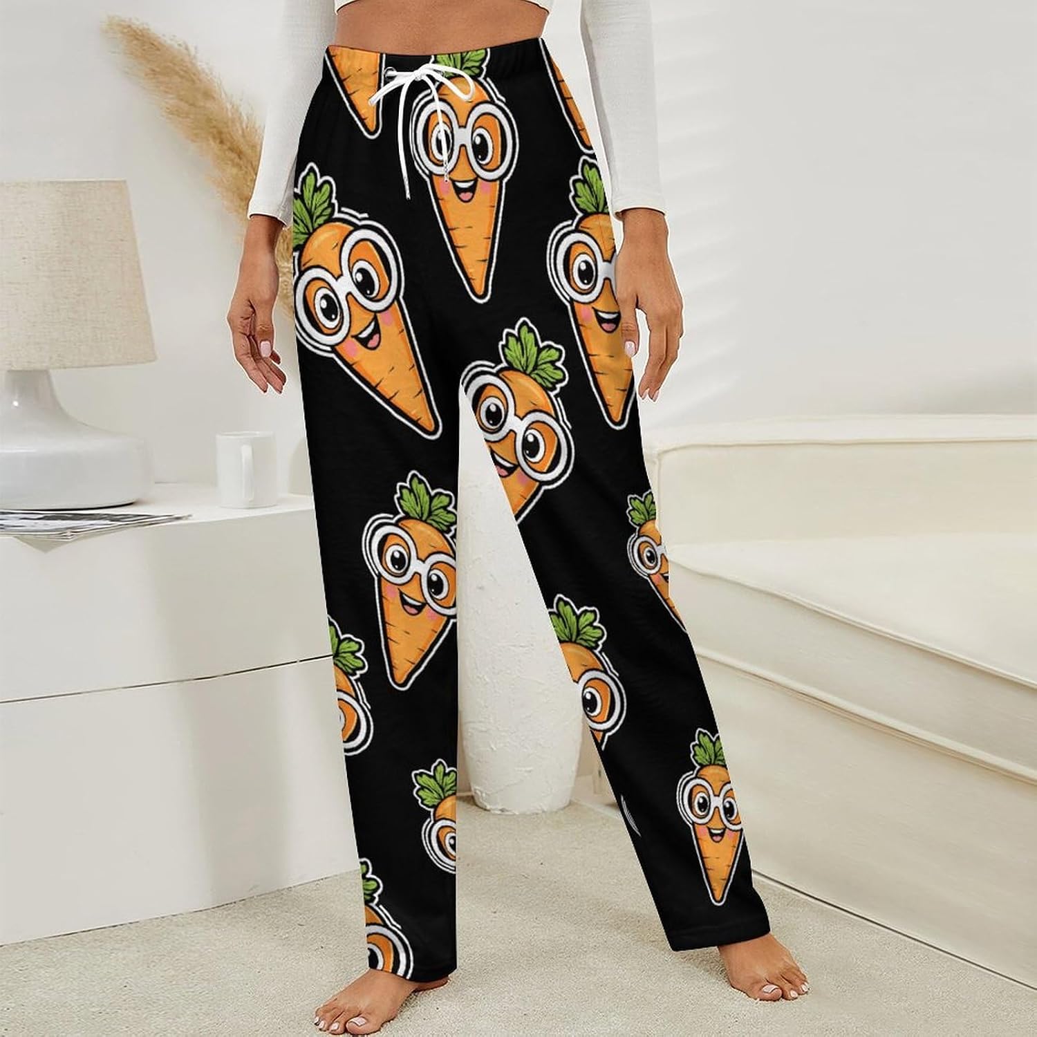 Smart Carrot Flannel Pajama Pants Women Soft Fleece Sleep Pj Lounge Bottoms