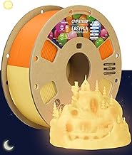OVERTURE Easy PLA 1.75 mm 3D Druckerfilament, 1kg (2.2 lbs), Verstärkt Zähigkeit PLA, Maßgenauigkeit +/- 0,02 mm (Orange Glow in Dark)