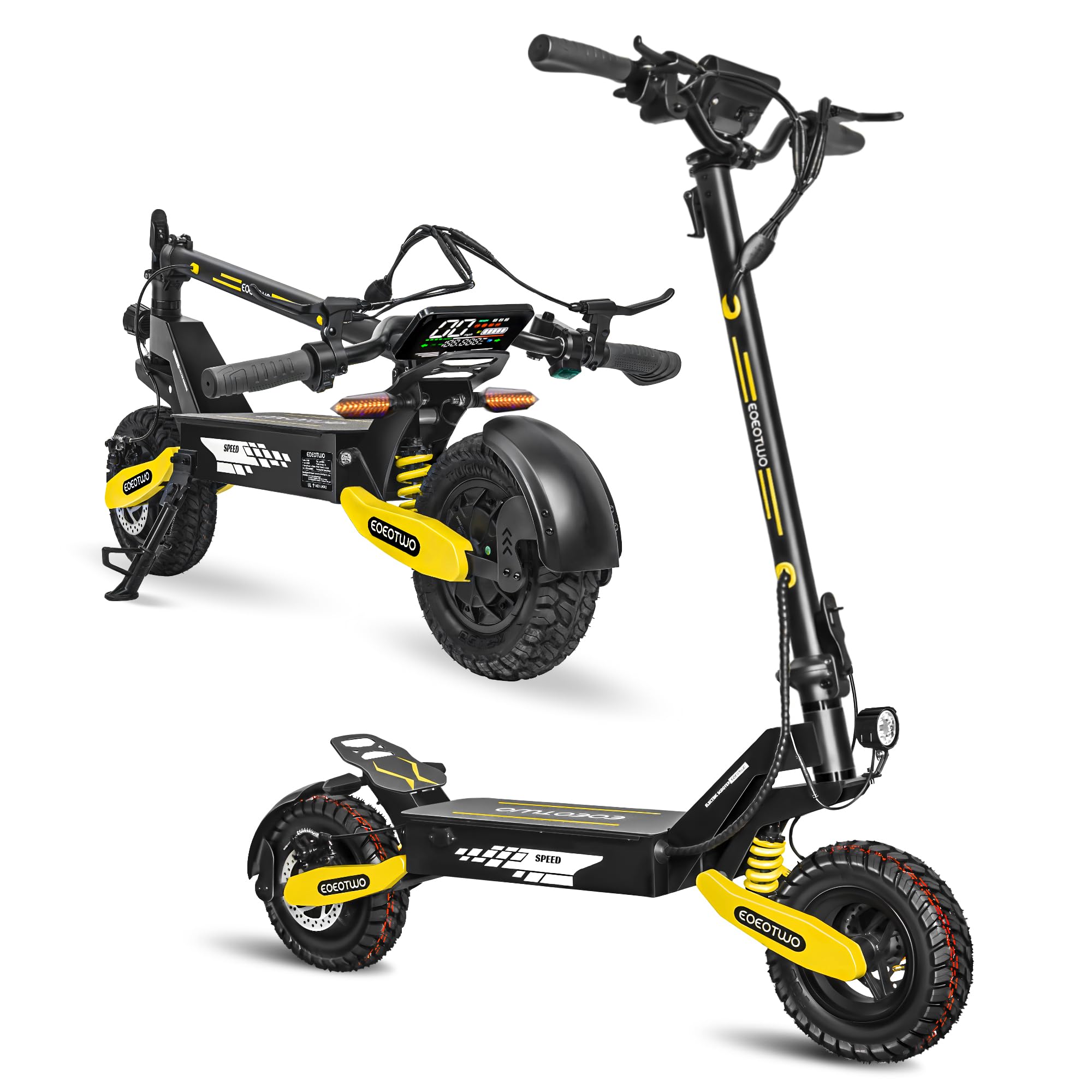 Electric Scooter for Adults, 1200W/4000W Motor Fast E Scooter, 11" Off-Road Tires, Up to 30/45 MPH Top Speed & 20/43 Miles Long Range, Dual Brake, Foldable