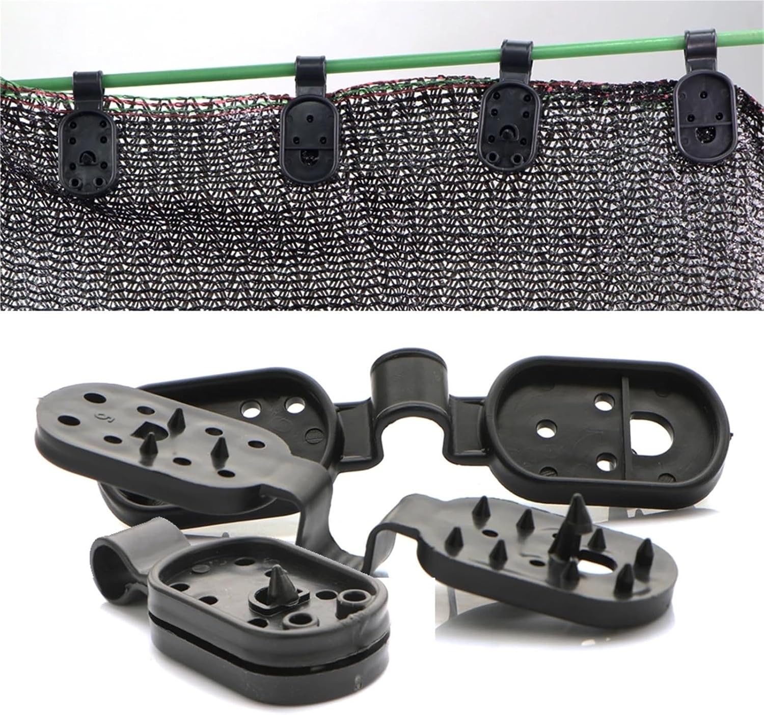 Shade Cloth Clips 200pcs Reusable Outdoors Shadow Mesh Plastic Clamps Hook for Sun Shade Sail Tarpaulin Mesh Canopy Fence