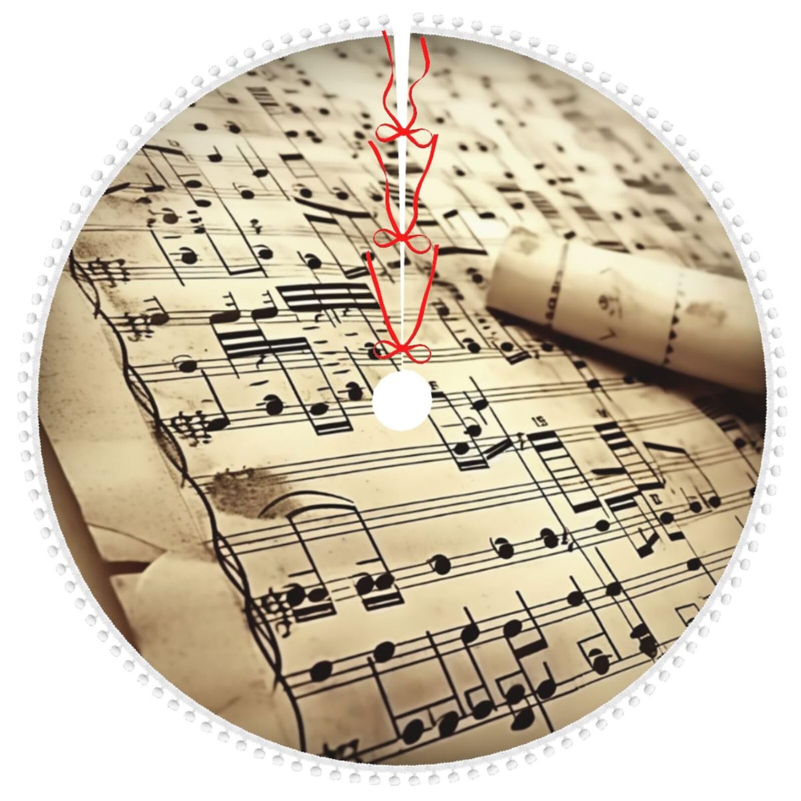 Tapis de sapin de Noël musical de 121cm pour habiller vos soirées de fête