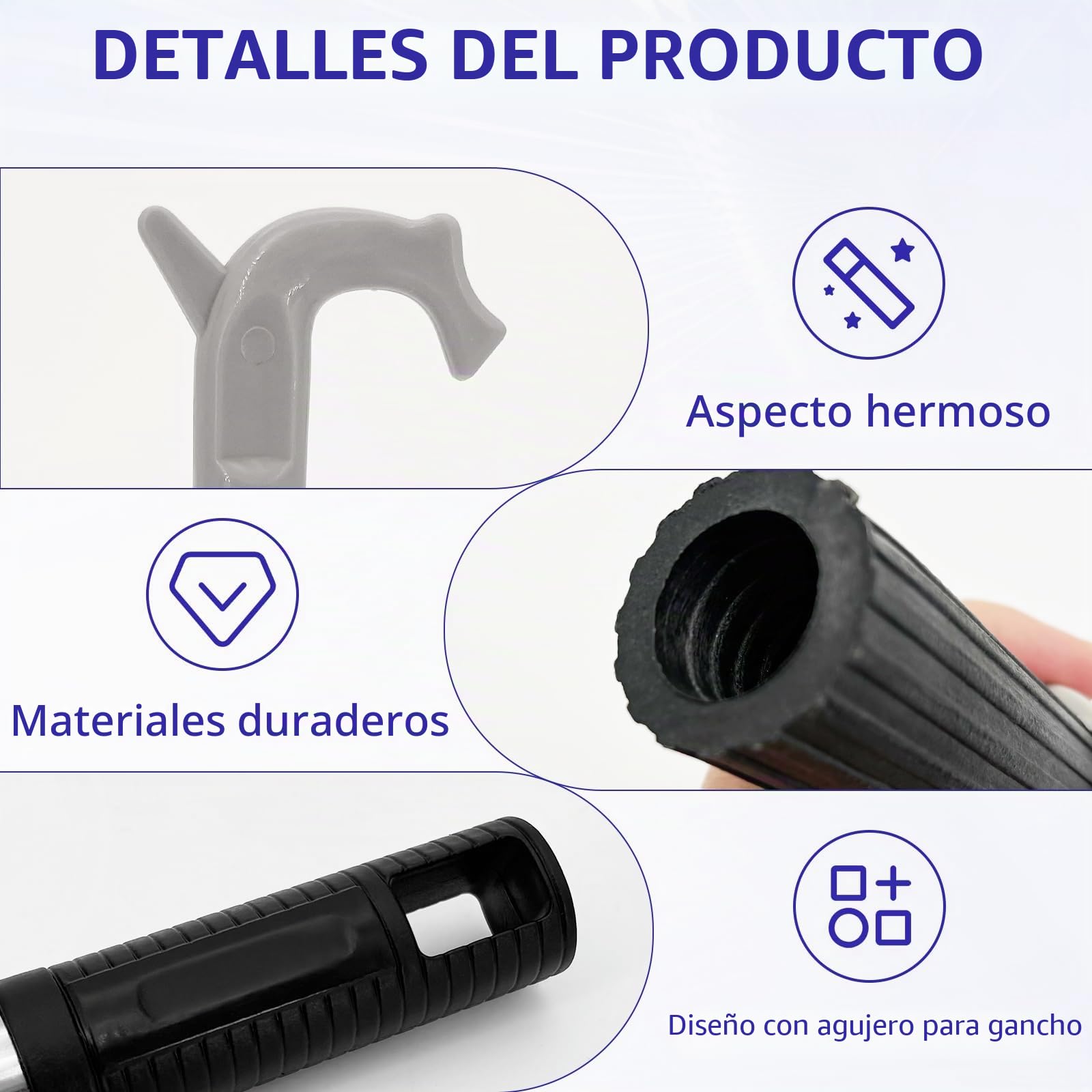 Varilla para Abrir Tragaluces con Gancho - Poste con Gancho del Ático 120 cm, Fácil Acceso a Escaleras del Ático y Ventanas Altas, Acero Inoxidable, Fácil Montar, Ideal para Espacios de Difícil Acceso