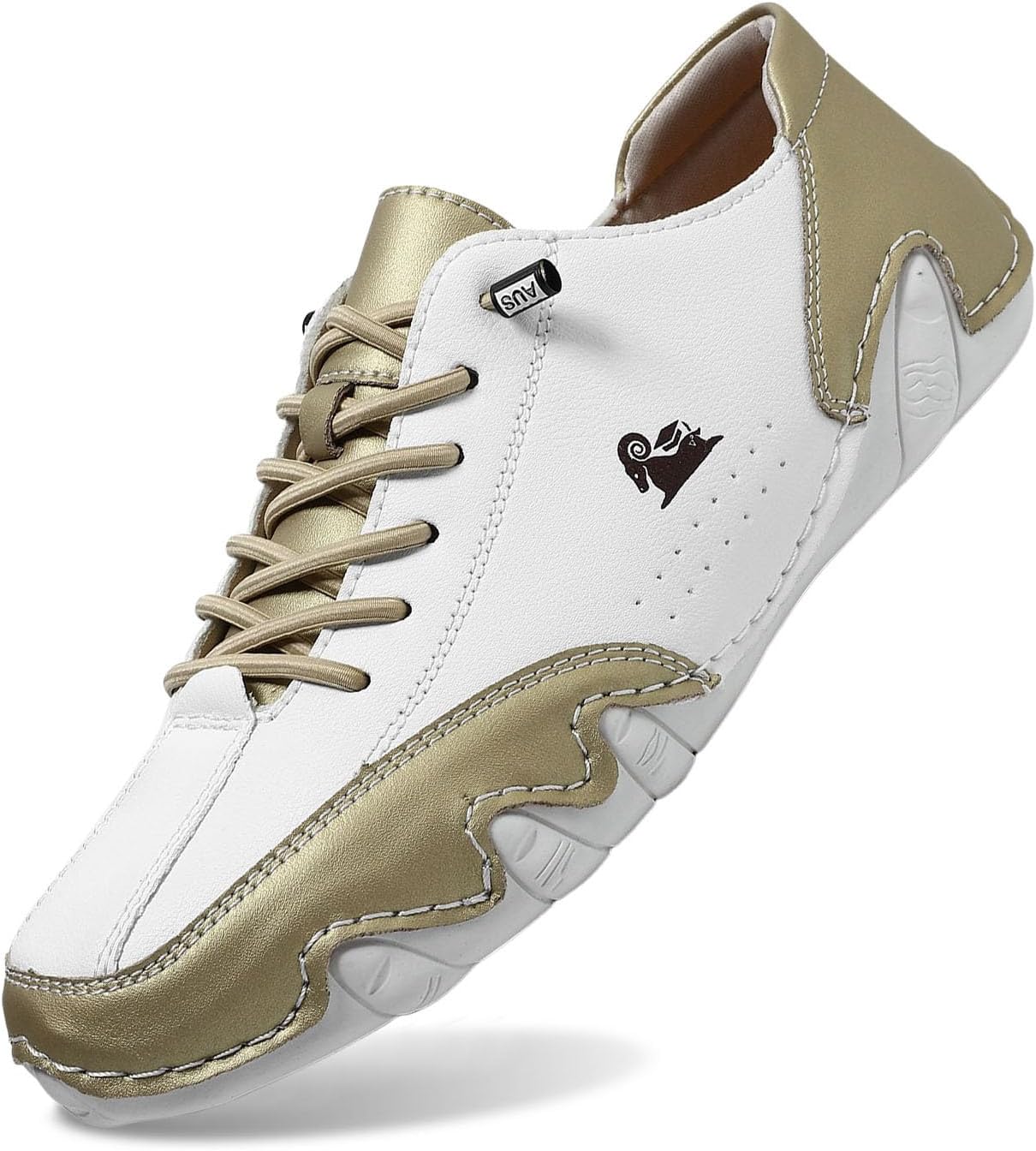 Chaussures Pieds Nus Pour Homme Et Femme - En Cuir Alpaga - Chaussures Pieds Nus - Chaussures De Cowboy - Chaussures De Randonnée Italienne - Imperméables - Chaussures De Bateau, Blanc., 35 EU