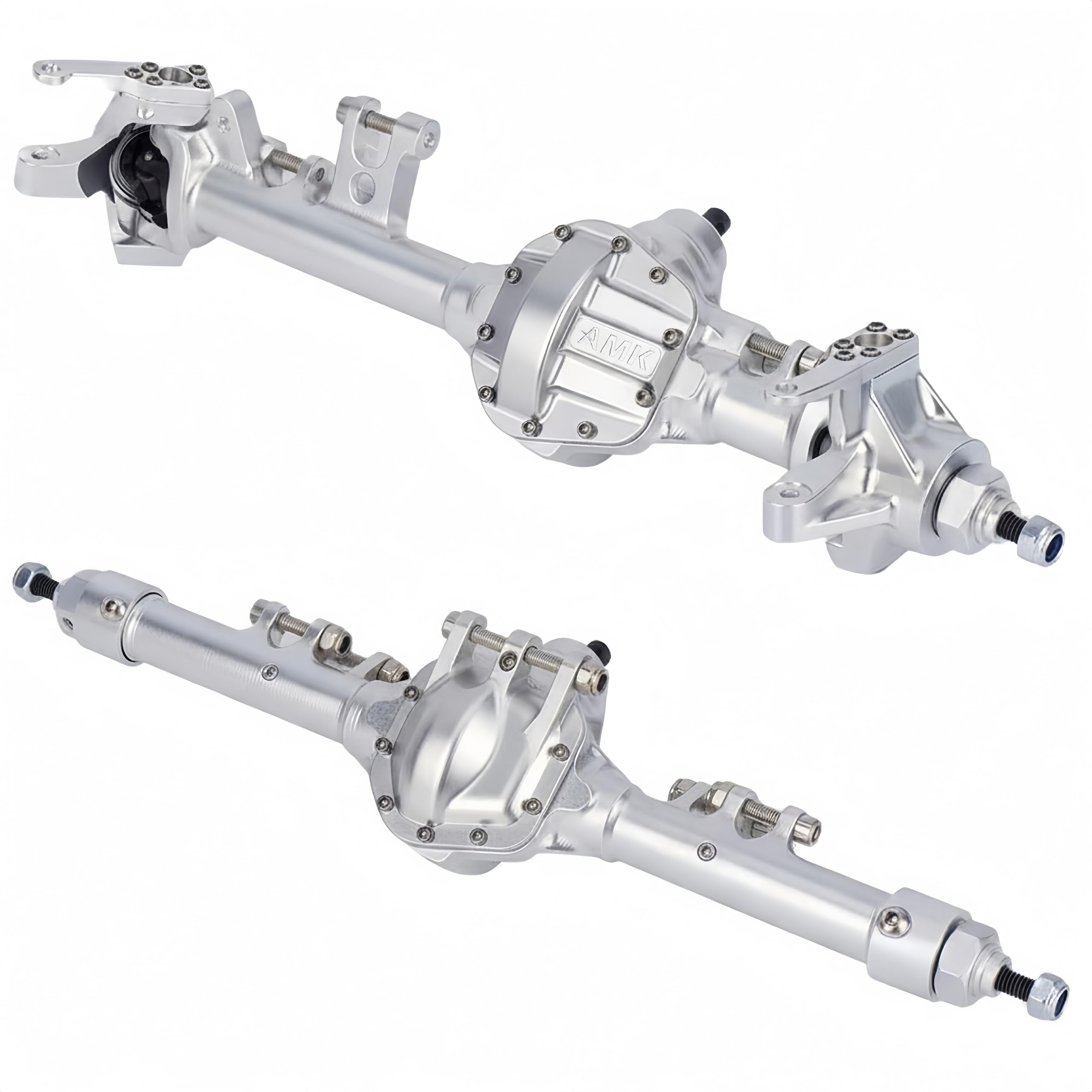 Photo 1 of HD44 Offset Straight Axles, CNC Aluminum Front & Rear Axle Set with High-Strength Steel Gears, 1/10 RC Crawler Upgrade for Vanquish VS4-10 & Axial SCX10 II