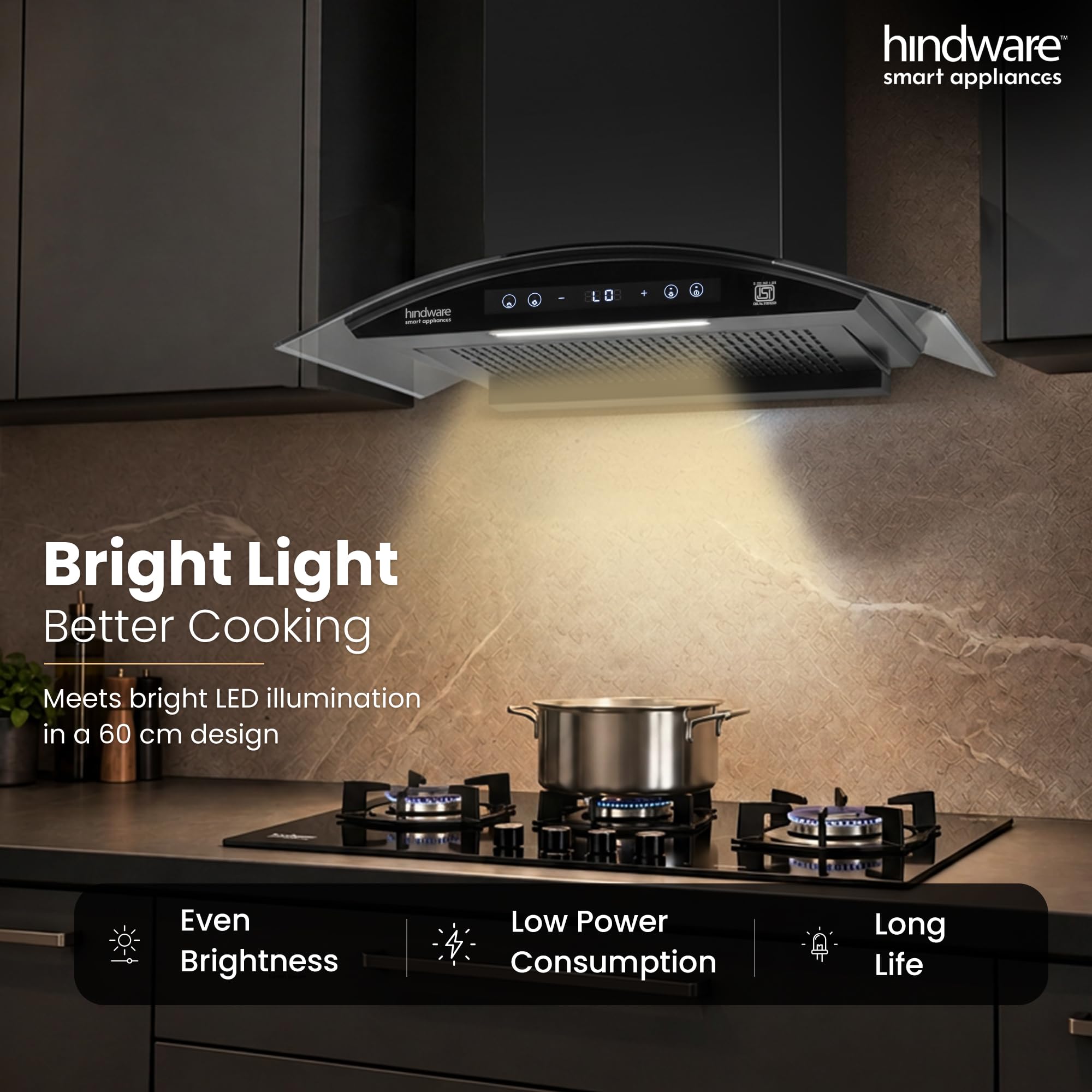 Hindware Amyra Kitchen Chimney - Filterless & Smart -6