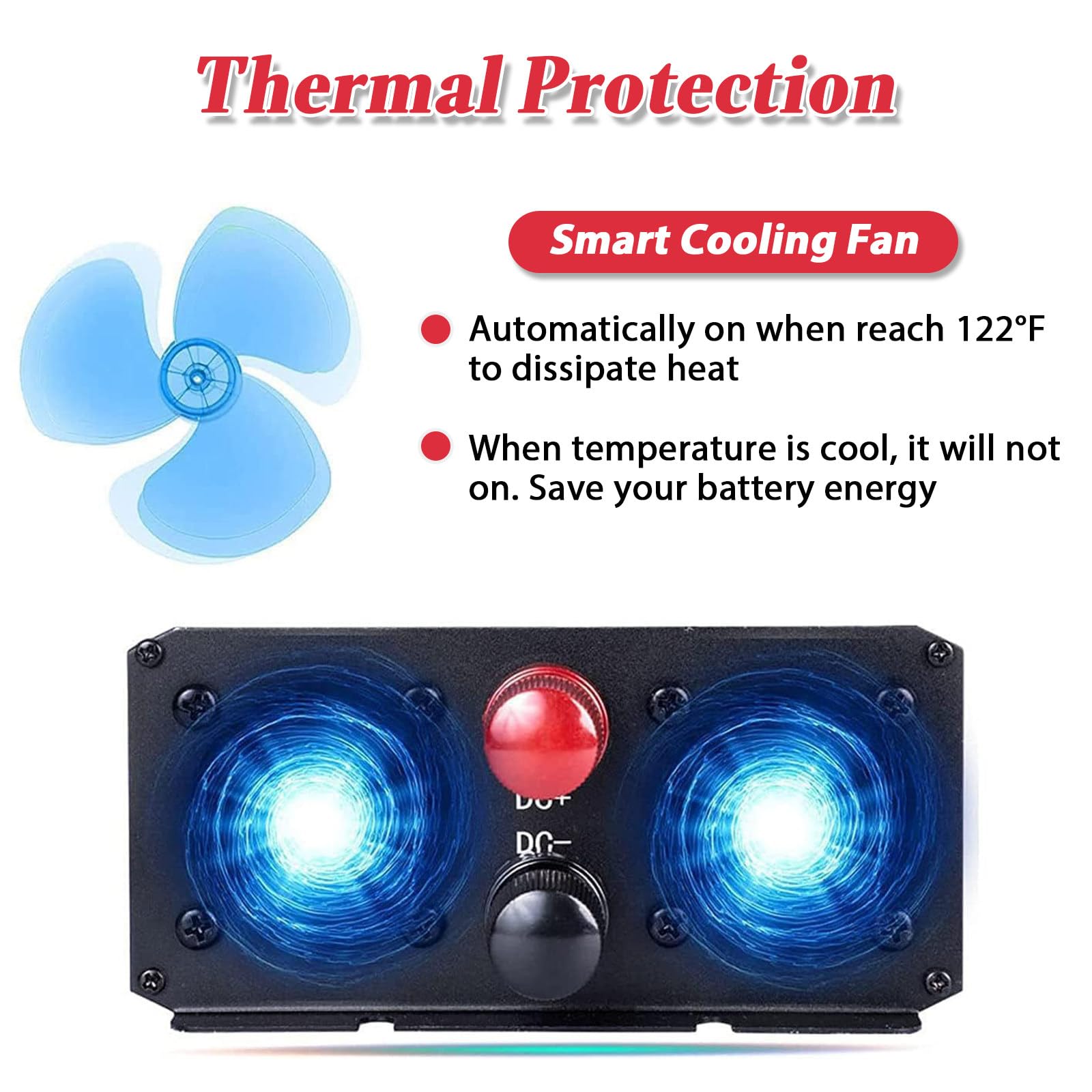 3000W Inwerter Słoneczny Inwerter Mocy 12V/24V/48V/60V/72V/96V z 3000W Mocą Znamionową Wieloma Ochronami dla Dom Przyczepa Sys-tem Solarny Off Grid 48V