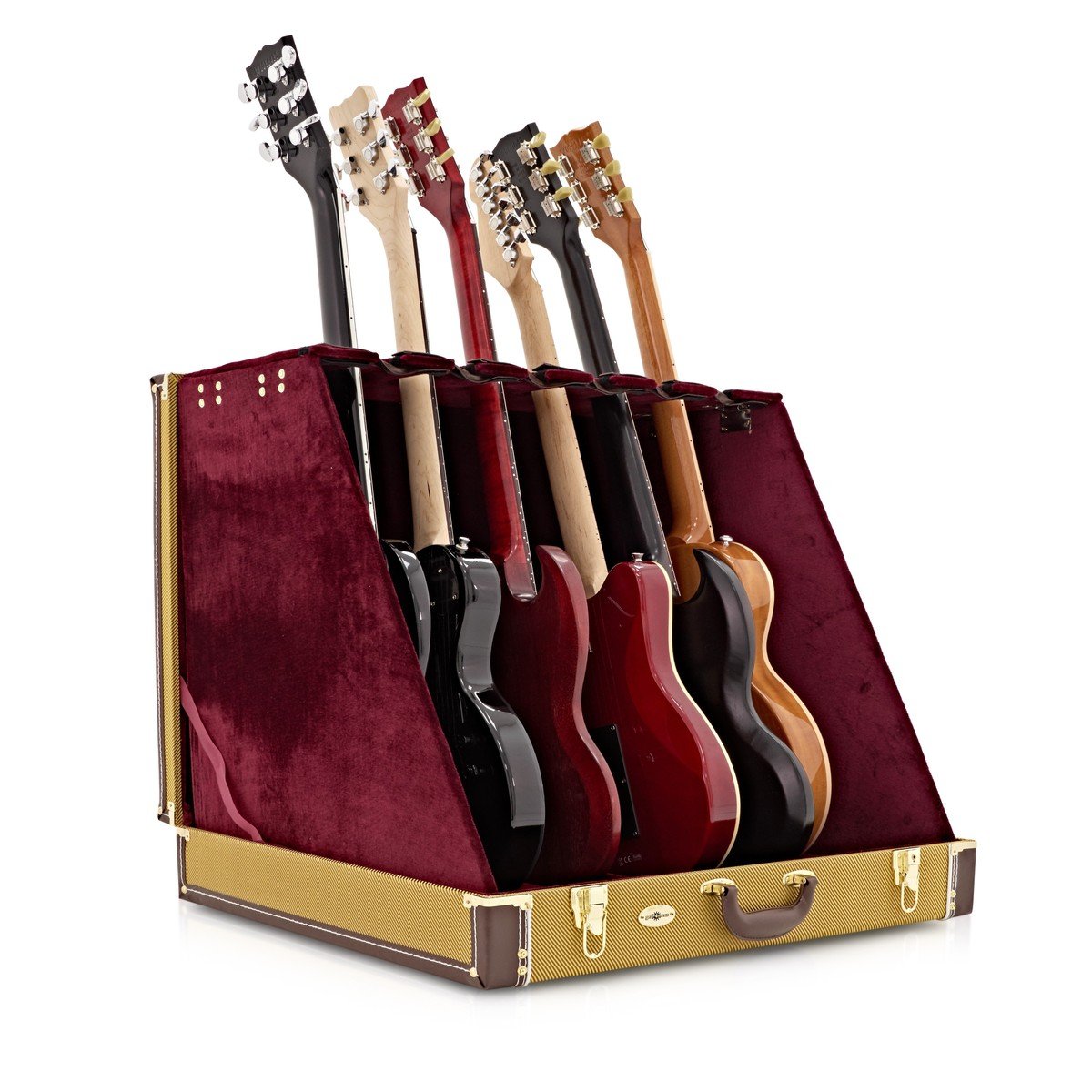 Étui Rack pour 6 guitares par Gear4music, Tweed