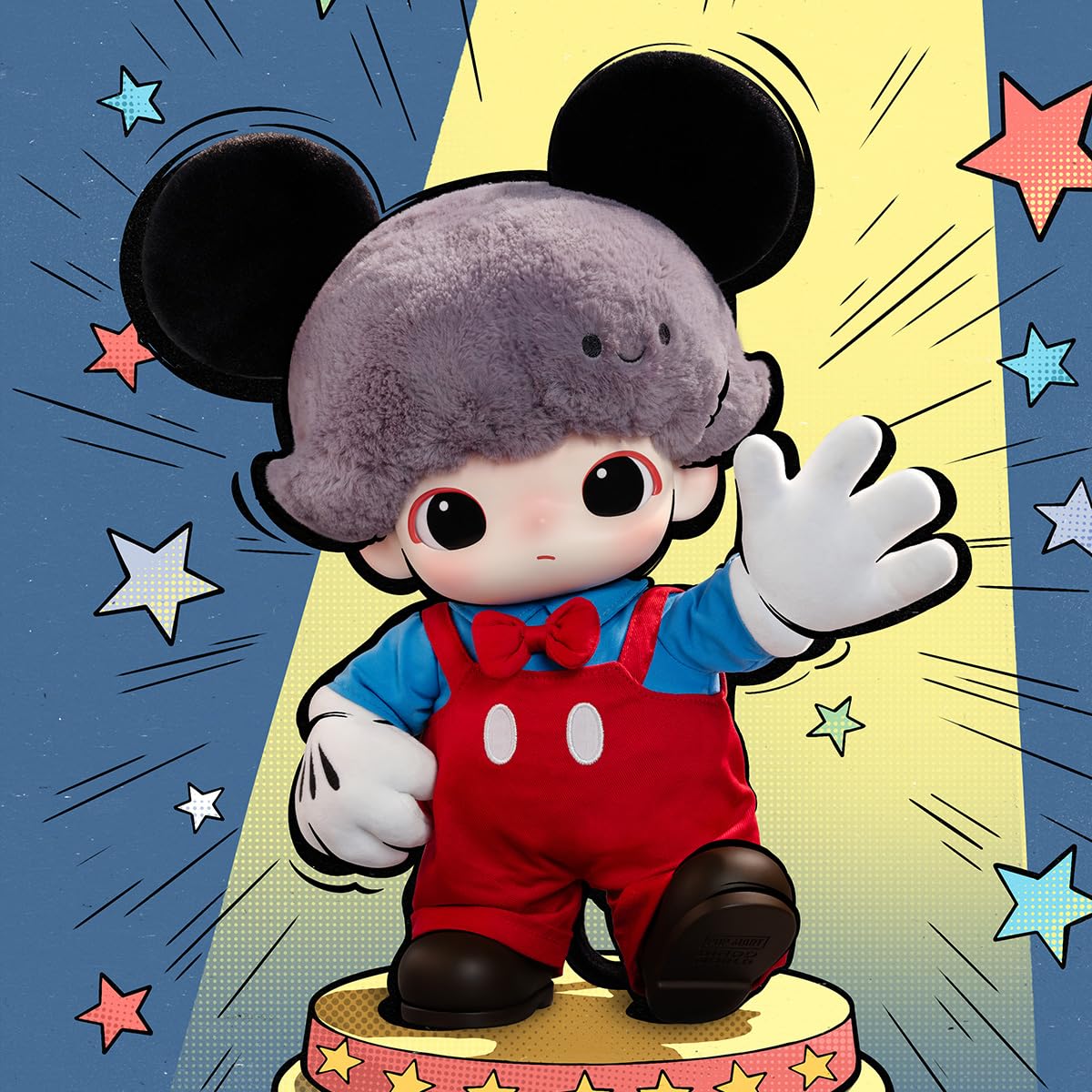 POP MART DIMOO World × Disney Series-Mickey Vinyl Plush Bag Actionfiguren Sammelfiguren Sammler Kunstspielzeug Spielzeug Figuren Geschenk 1PC