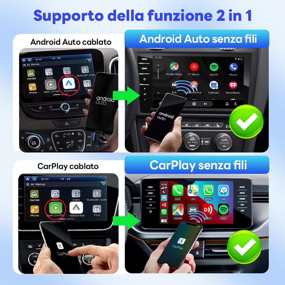 Carlinkit 5.0 Wireless Carplay & Wireless Android Auto, CPC200-2Air