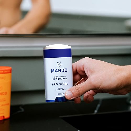 Miniatura 4 de Mando Desodorante de cuerpo entero para hombres, barra lisa y sólida, control de olores de 72 horas, sin aluminio, sin bicarbonato de sodio, seguro