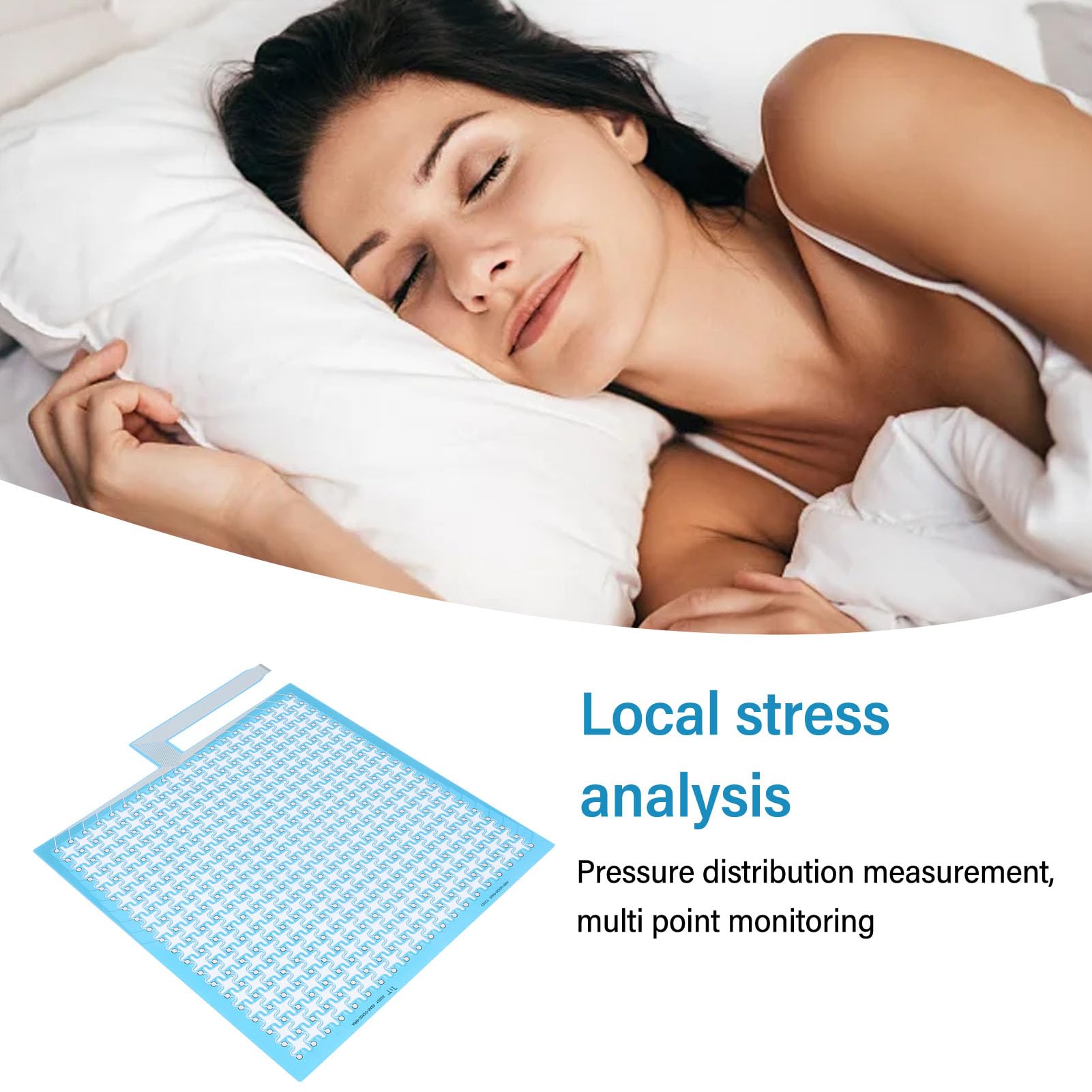 EMUKOEP Sensor de Presión de Película Flexible, 3KG, Gran Formato, Fino Distribuido, 400 Puntos de Detección para Colchón Acolchado