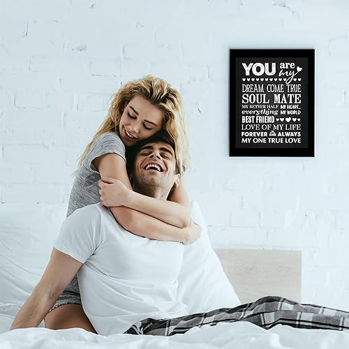 Miniatura 5 de Romantic Wall Art Print Unframed 11x14 – "Dream Come True", Modern Typography Décor | Soulmate Gift for Him or Her | You Are My Everything Quote |