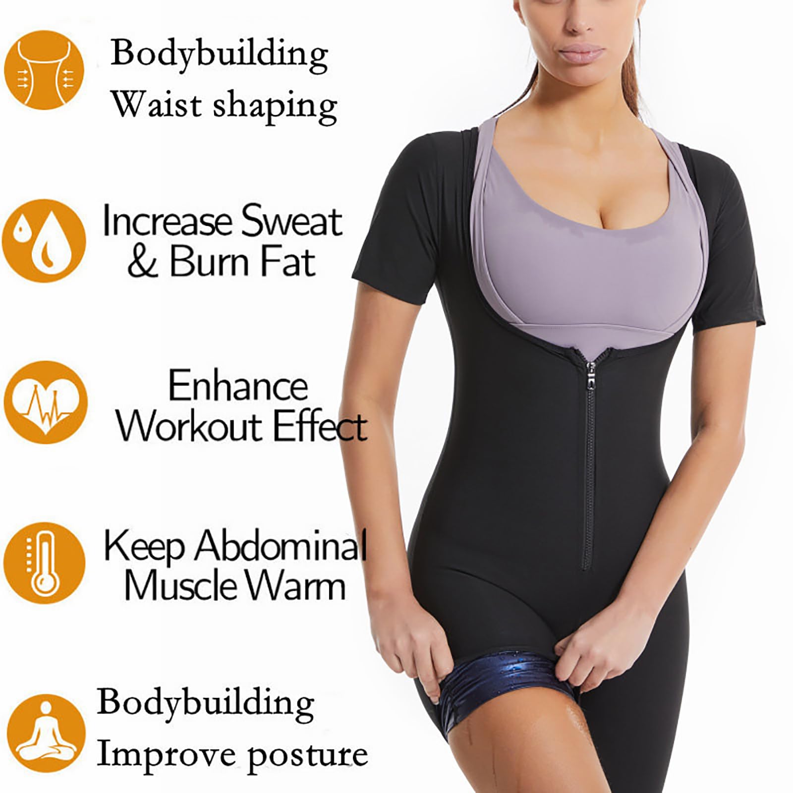 Tuta Per Sudare Donna Dimagrire Tuta Da Sudore Nomax-S - Tuta Da Sauna Ermetica Per Perdere Peso - PHANTOM ATHLETICS Tutta Da Donna - Foto 3